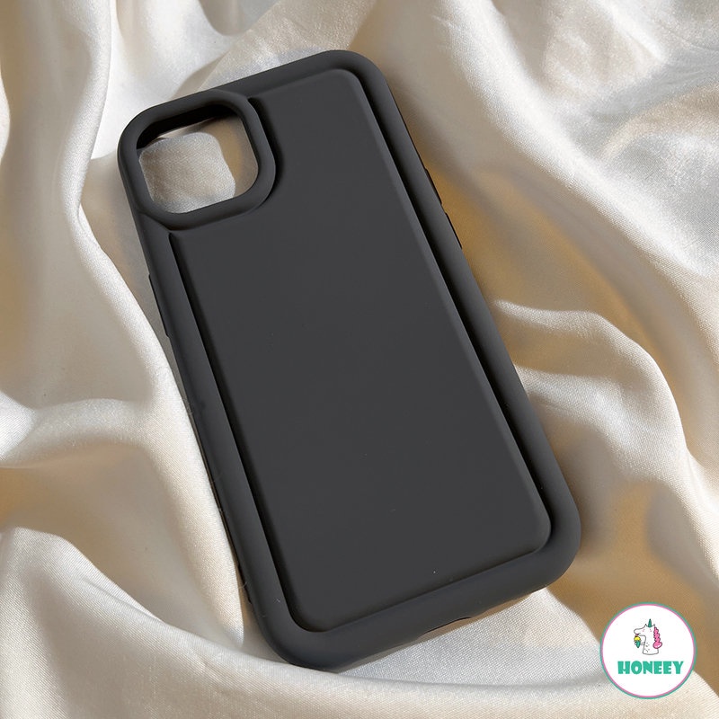 IPHONE Ins Cameo Kopi Brwon Phone Case Kompatibel Untuk Iphone14 13 12 11 Pro Max 14 Pro Max Shockproof Matte Liquid Silikon Lembut TPU Belakang Ponsel Cover