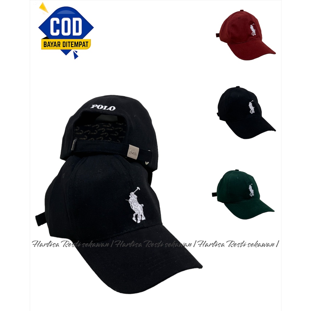 TOPI PRIA POLOBERKUDA CAPS CASUAL // TOPI BASEBALL UNISEX // TOPI OUTDOOR TERBARU COD