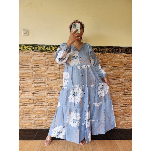 GAMIS NAURA BALI/GAMIS SUSUN FULL KANCING