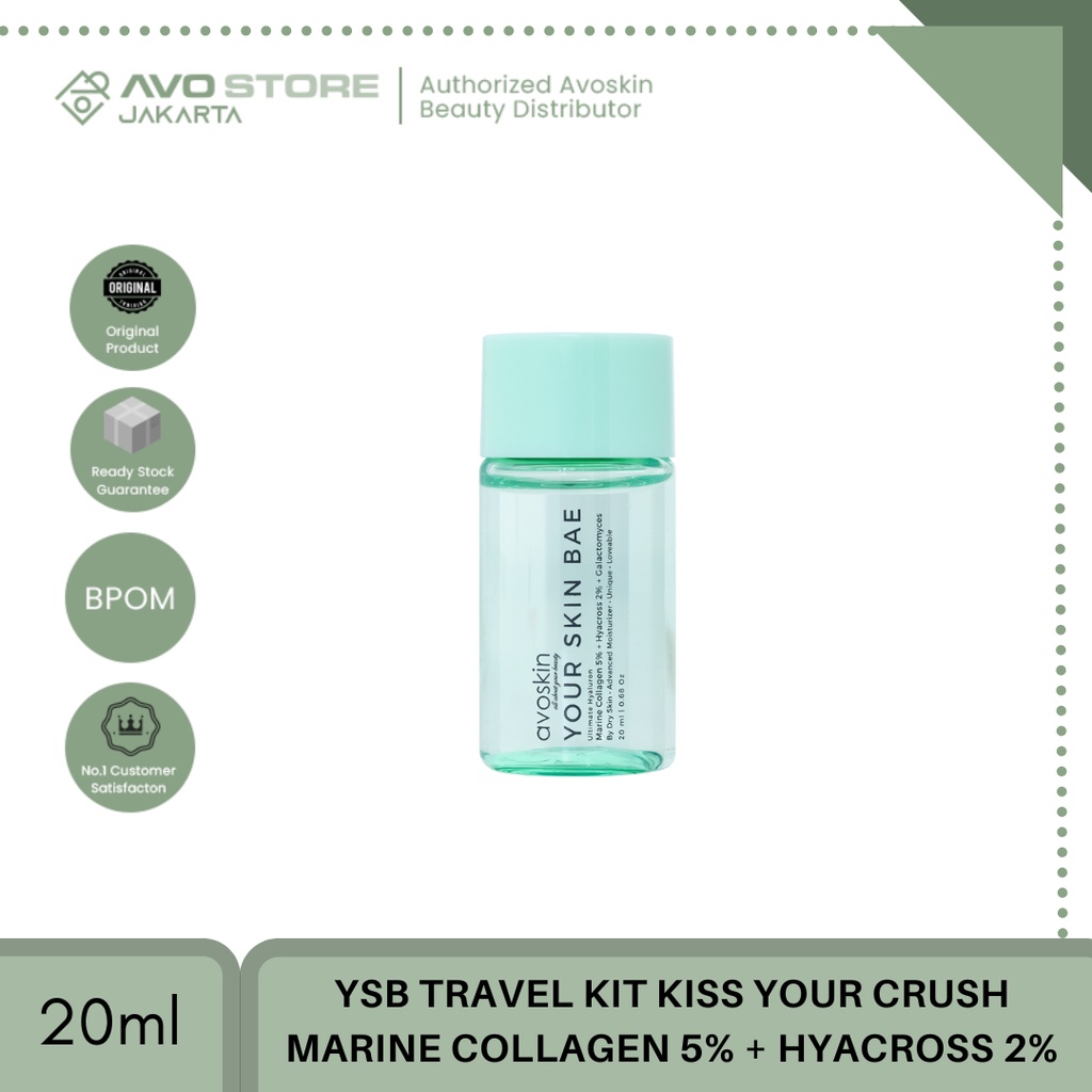 [FREE MINI TONER 20ml] TWIN PACK Avoskin Your Skin Bae Marine Collagen 10% + Ginseng Root