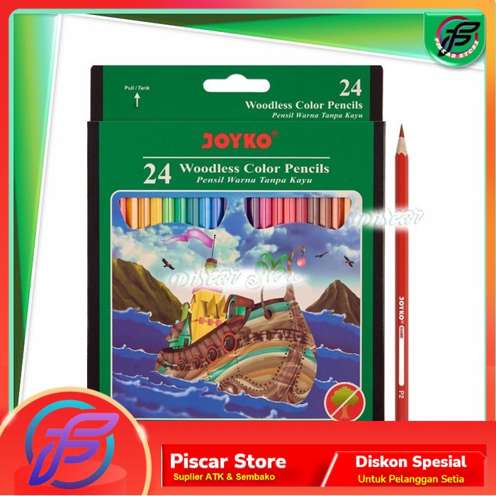 

Pensil Warna Joyko CP-104|24 Warna | Alat Tulis Gambar Pencil Colour
