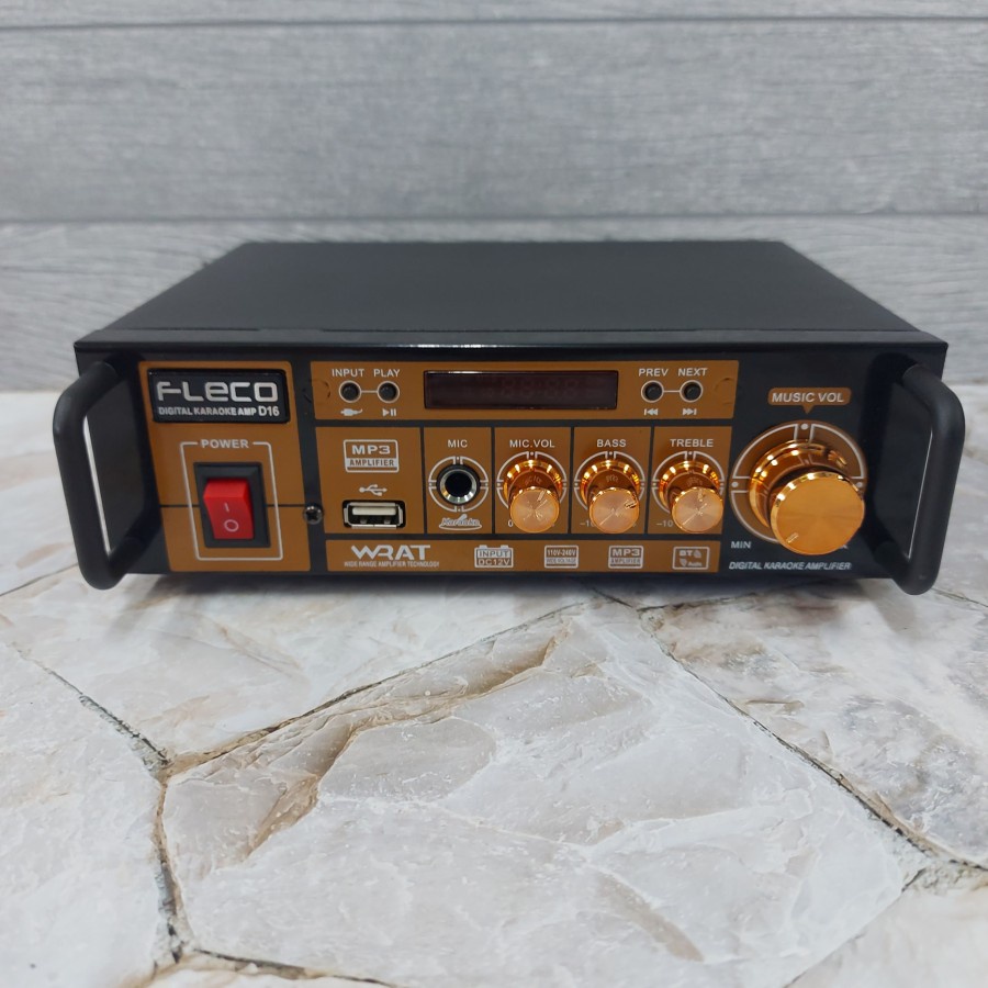 Amplifier Bluetooth Karaoke USB Fleco D16 ORIGINAL