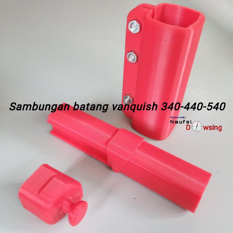 Sambungan/konektor shaft/pipa Vanquish 340, 440, 540 (metal detektor, ionica, dowsing, l rod, nokta 