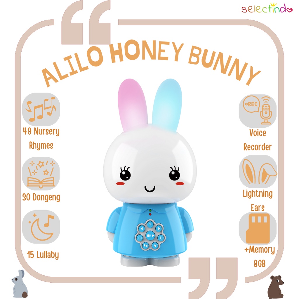 Alilo Honey Bunny / Recorder / Lullaby / Early Learning / Story / Lagu Anak / Newborn / Night Light / Sleep Aid