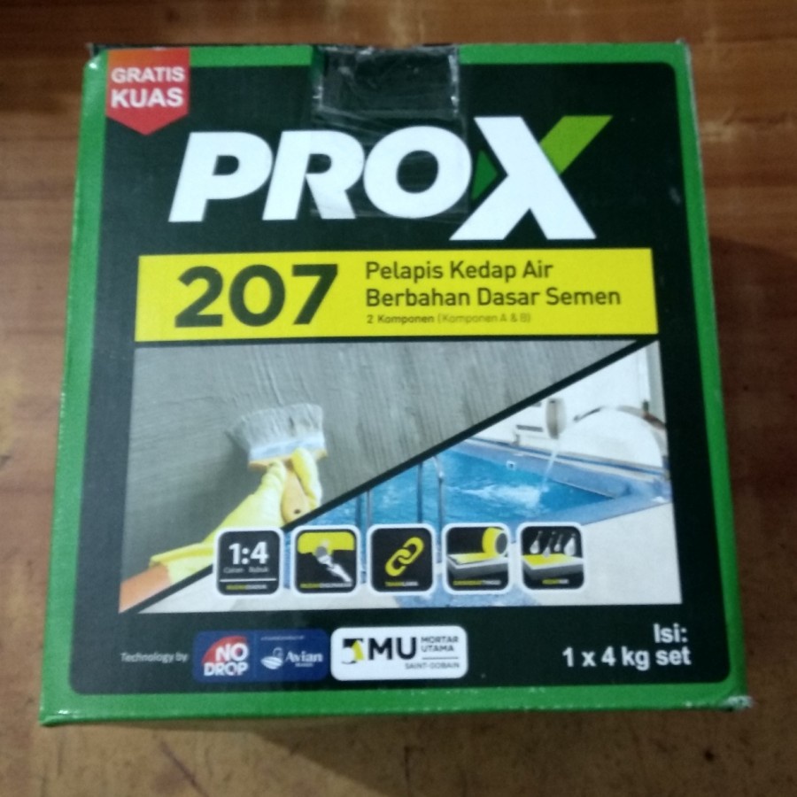 Pro X 207 Waterproofing pelapis kedap air berbahan dasar semen kemasan 4kg