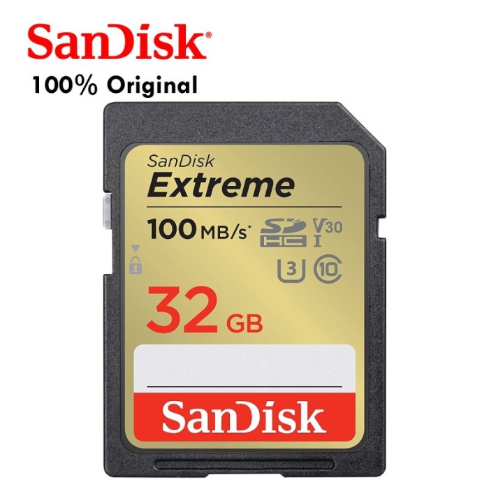 SANDISK SD CARD EXTREME 32 GB 100MB/S - SDCARD EXTREME 32 GB 100 MBPS