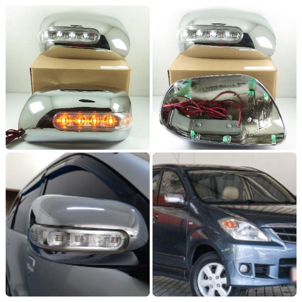 Spion Avanza Cover Tutup Spion Chrome Toyota Avanza Lama Vvti 2007 2008 2009 2010 2011 1Set New