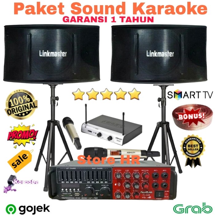 Paket Sound System Karaoke Original 10 Inch Mic Ashley Ampli Equalizer #Original
