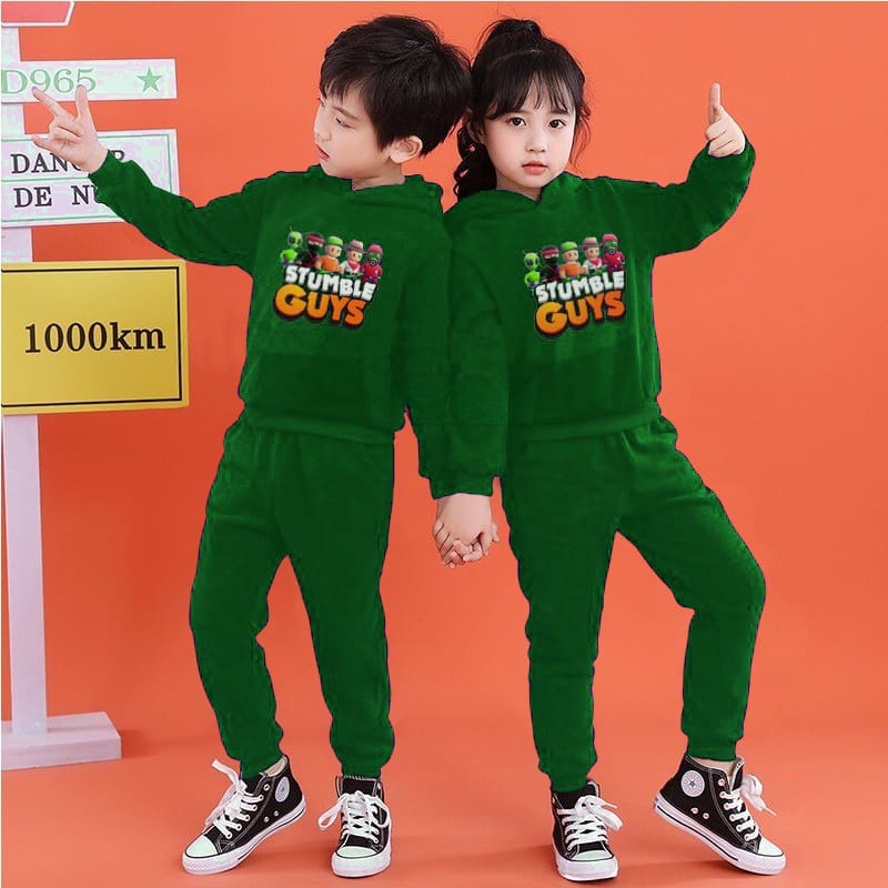 Hzl_outfit Setelan Sweater Hoodie Anak Stumble Guys/ Sweater Setelan Anak Anak