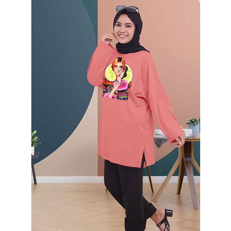 BLOUSE OVERSIZE LENGAN PANJANG LD 130CM DTF CEWEK SHALL