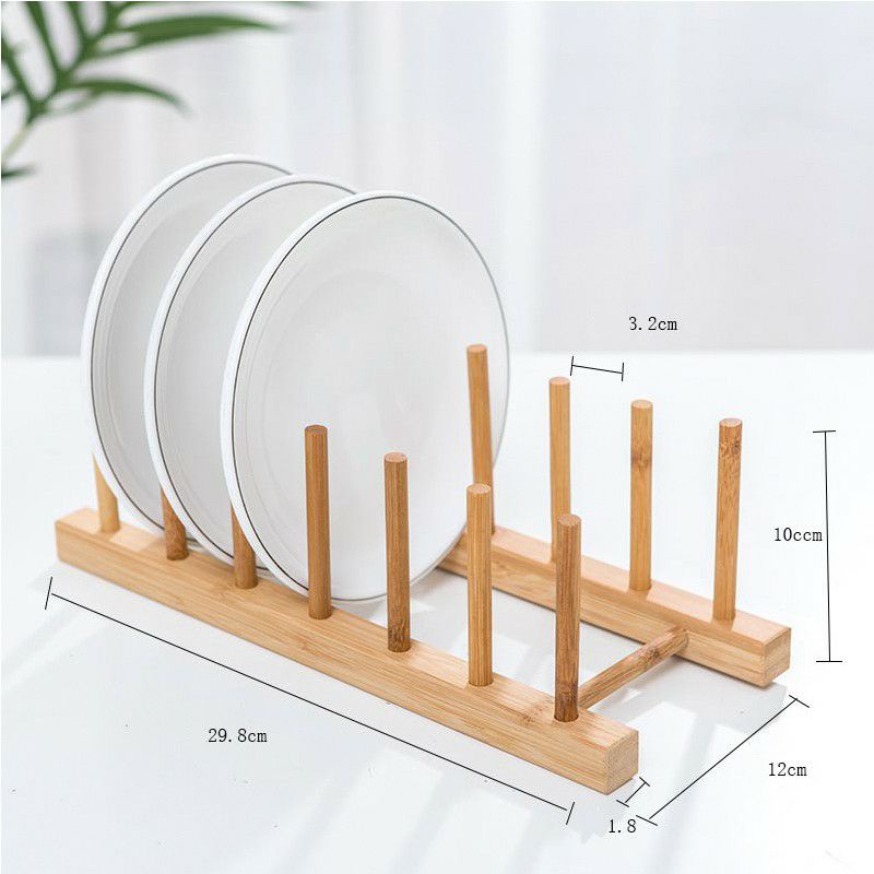 Rak piring minimalis bahan kayu estetik furniture murah perlengkapan rumah tangga