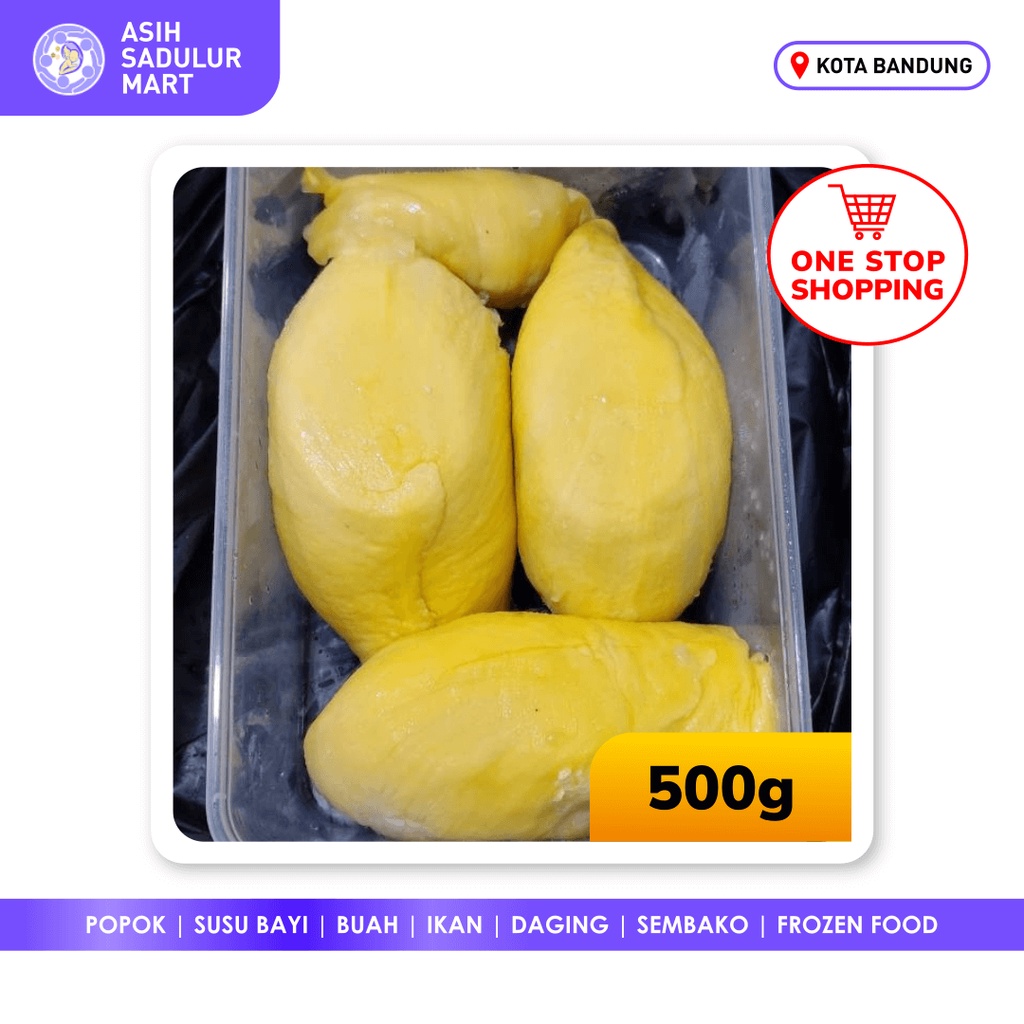 Durian Montong Premium 500gr / Bali / Sidikalang / Thailand Frozen Manis | Asih Sadulur Mart