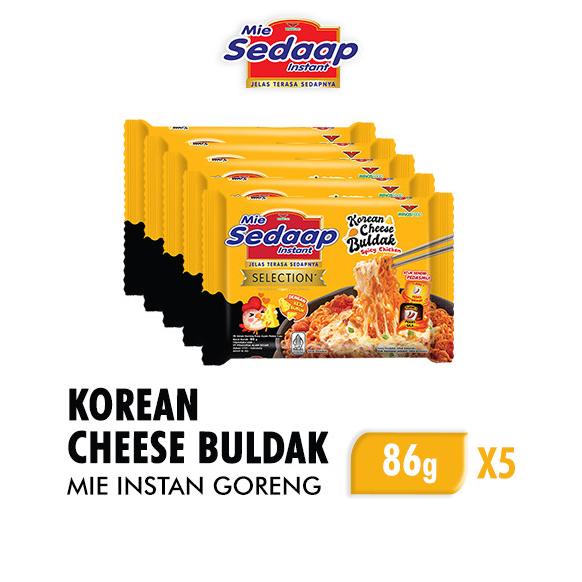 

Sedaap Mie Instan Goreng Korean Cheese Buldak 86gr x 5