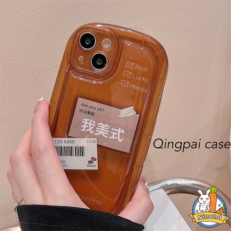 IPHONE Casing Kompatibel Untuk Iphone14 13 12 11 Pro Max X Xr Xs Max8 7 6 6s Plus Se2020Kafe Americano Phone Case Bening Soft Case Tebal Shockproof Pelindung Kamera Cover Pelindung