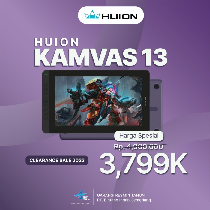 Tablet Huion Kamvas 13 Pen Tablet Drawing Display