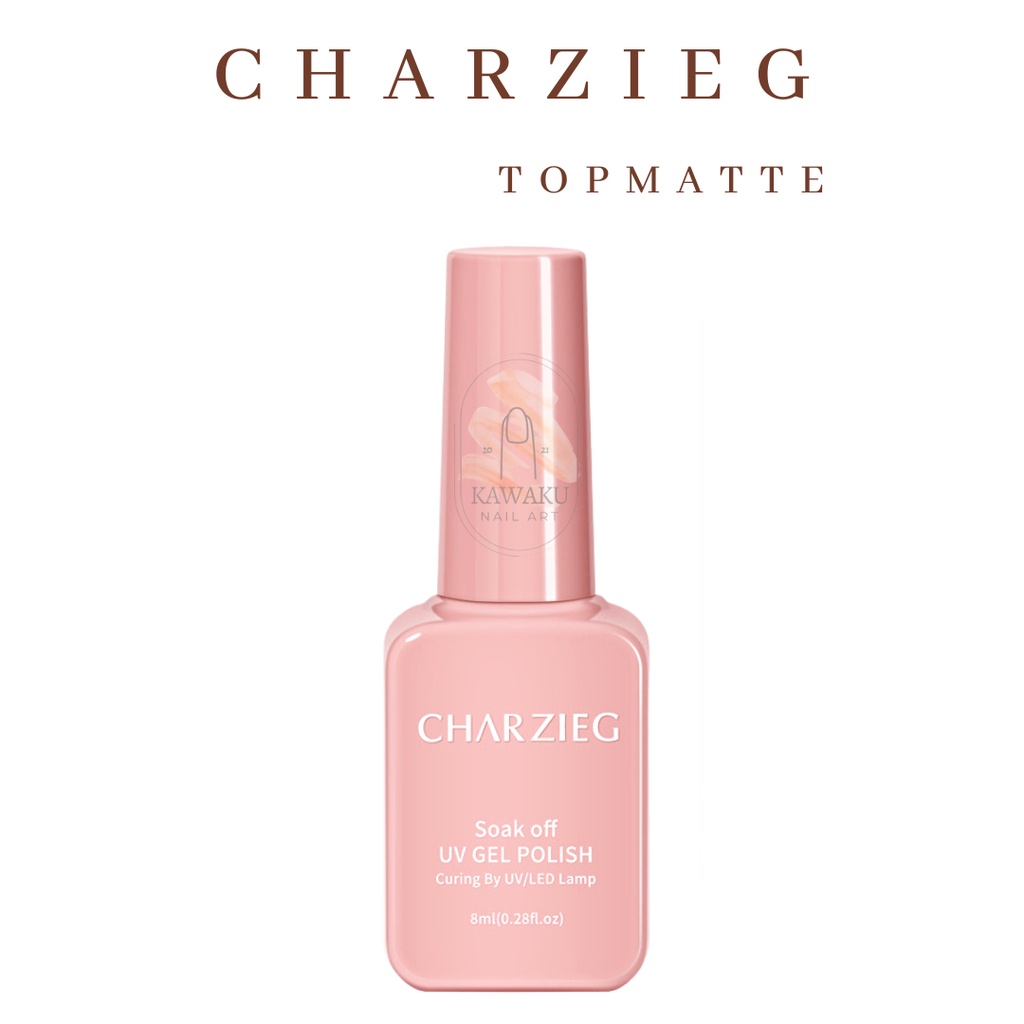 Charzieg Pink TOP COAT BASE COAT MATTE TOP COAT 8ml uv led lamp gel polish 8ml kutek gel