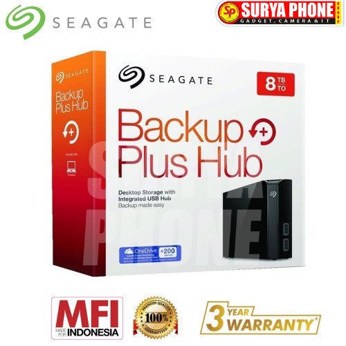 Harddisk Eksternal 8TB - Seagate Backup Plus Desktop Hub