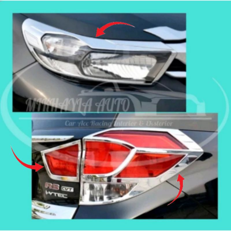 Paket Garnish Lampu Chrome Mobilio 2017-2020