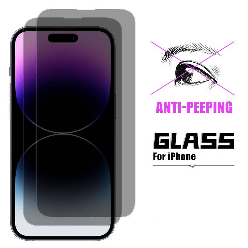 IPHONE Untuk Iphone6 6s 78 Plus Se2020 2022 X Xs XR Max Anti-Pengintip Kaca Film Transparan Pelindung Layar Privasi Untuk Iphone14 13 12 11 Pro Max Mini Plus