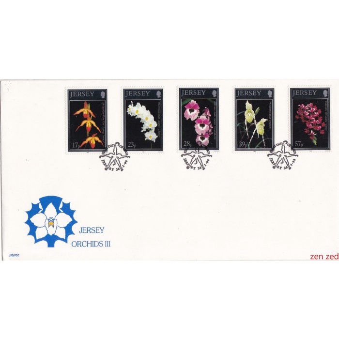 

A733 Prangko Jersey FDC 1993 Orchids 1 Pcs