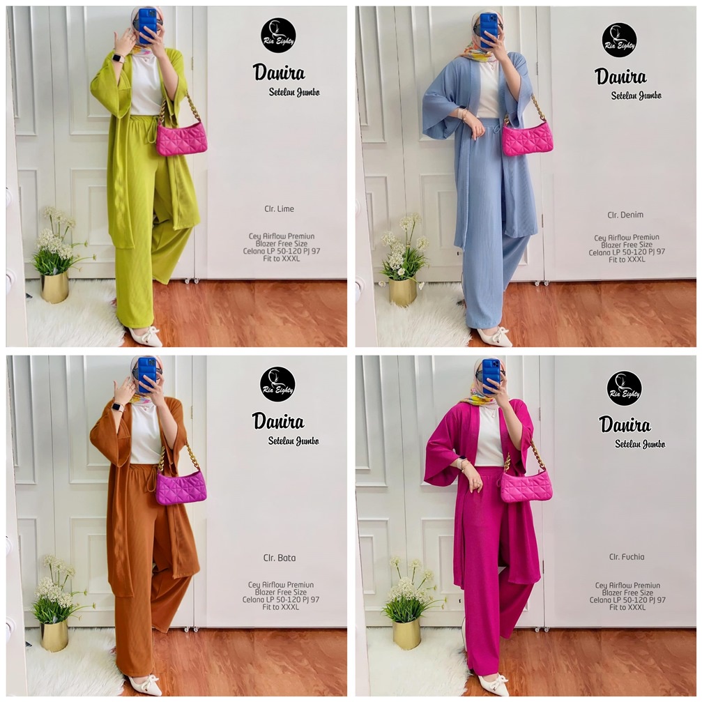 DANIRA SETELAN / 6.4 / BAHAN CEY AIRFLOW PREMIUM / ONESET JUMBO ALLSIZE / RIA EIGHTY