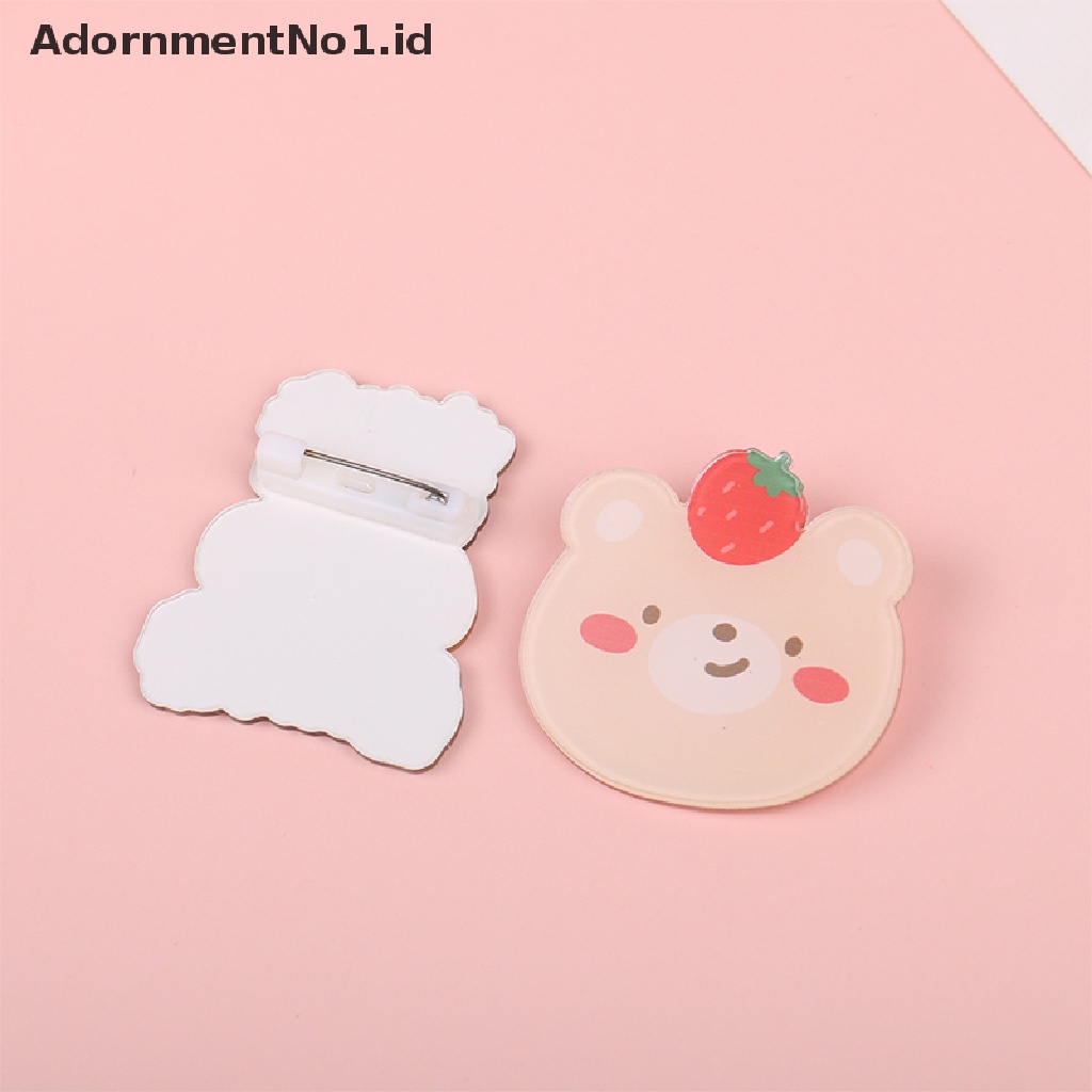 [AdornmentNo1] 5pcs Kawaii Japanese-style Acrylic Bros Anak Mahasiswa Bros Unisex Kerah Tas Liontin Lencana Pin Dekorasi Aksesoris Bros Perhiasan Hadiah Warna Acak [ID]