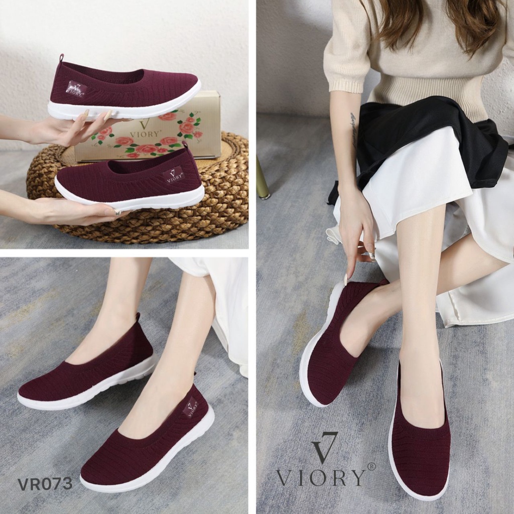 VIORY Sepatu FlyKnit Flat Shoes #VR073 ORIGINAL