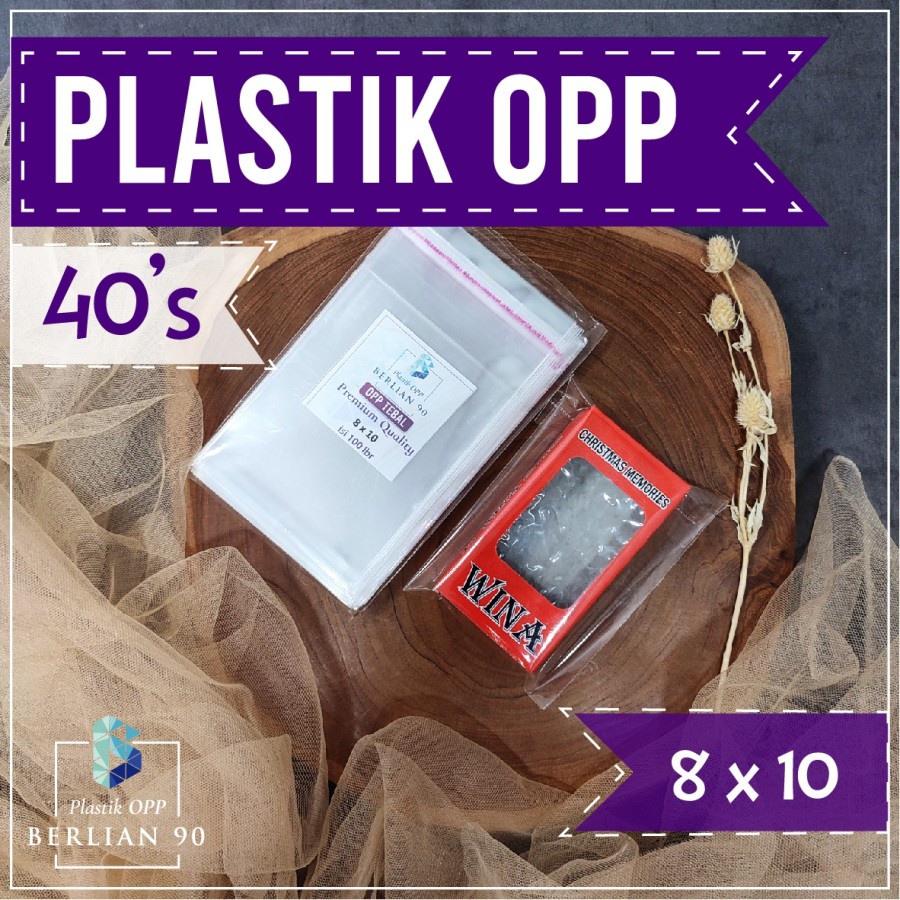 Plastik OPP Tebal 8x10 40s Micron Plastik OPP Lem Plastik OPP Seal Plastik Aksesories