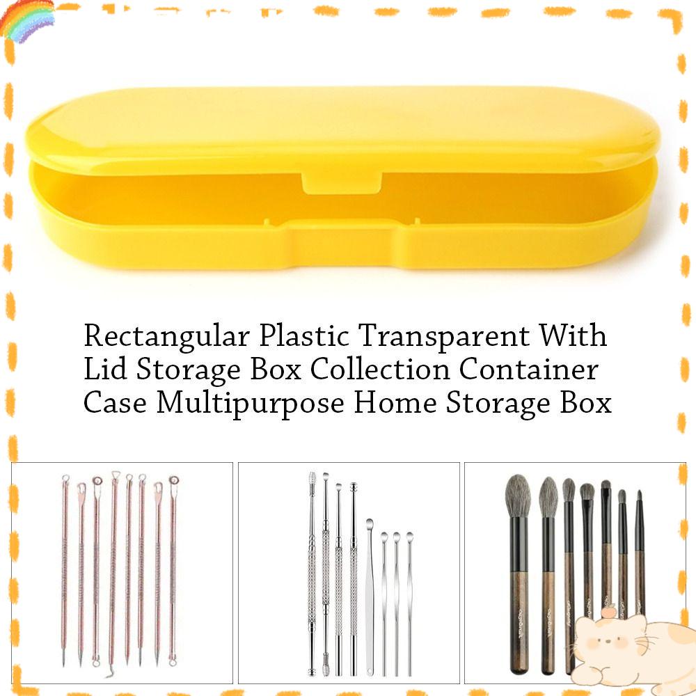 Solighter Kotak Plastik Bening Portable Screw Case Wadah Manik-Manik Penyimpanan Tusuk Gigi