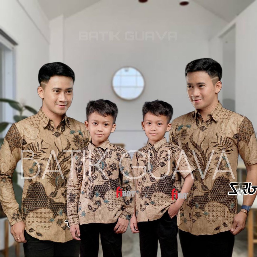 TERBARU Couple sweet || couple batik ayah dan Batik anak cowok BATIK COKLAT COKSU