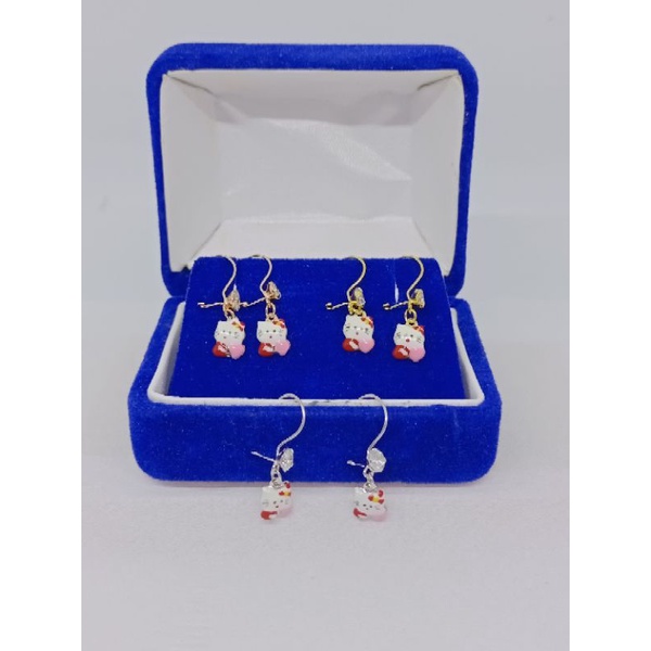 anting kait anak mt 1 karakter cat warna/perak asli silver 925 lapis emas/perhiasan anak fashion terbaru