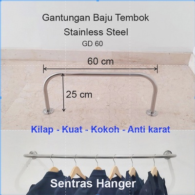 Gantungan Baju Stainless 60cm