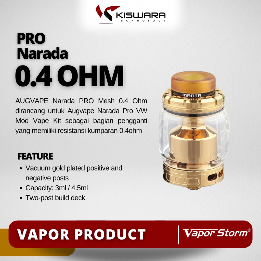 Manta 24 RTA Atomizer - GOLD [Clone] KiswaraBandung