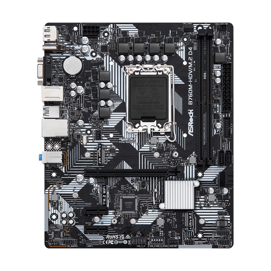 ASRock B760M-HDV/M.2 D4 (LGA 1700, B760M, DDR4, USB3.2, SATA3)