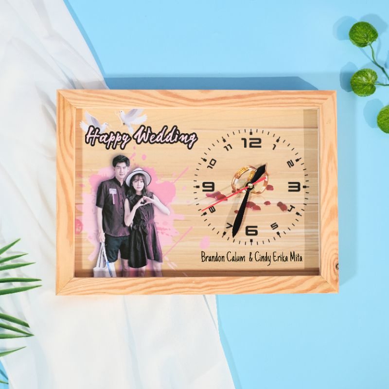 JAM DINDING CUSTOM UNIK~KADO BUAT PACAR~KADO PERNIKAHAN AESTHETIC