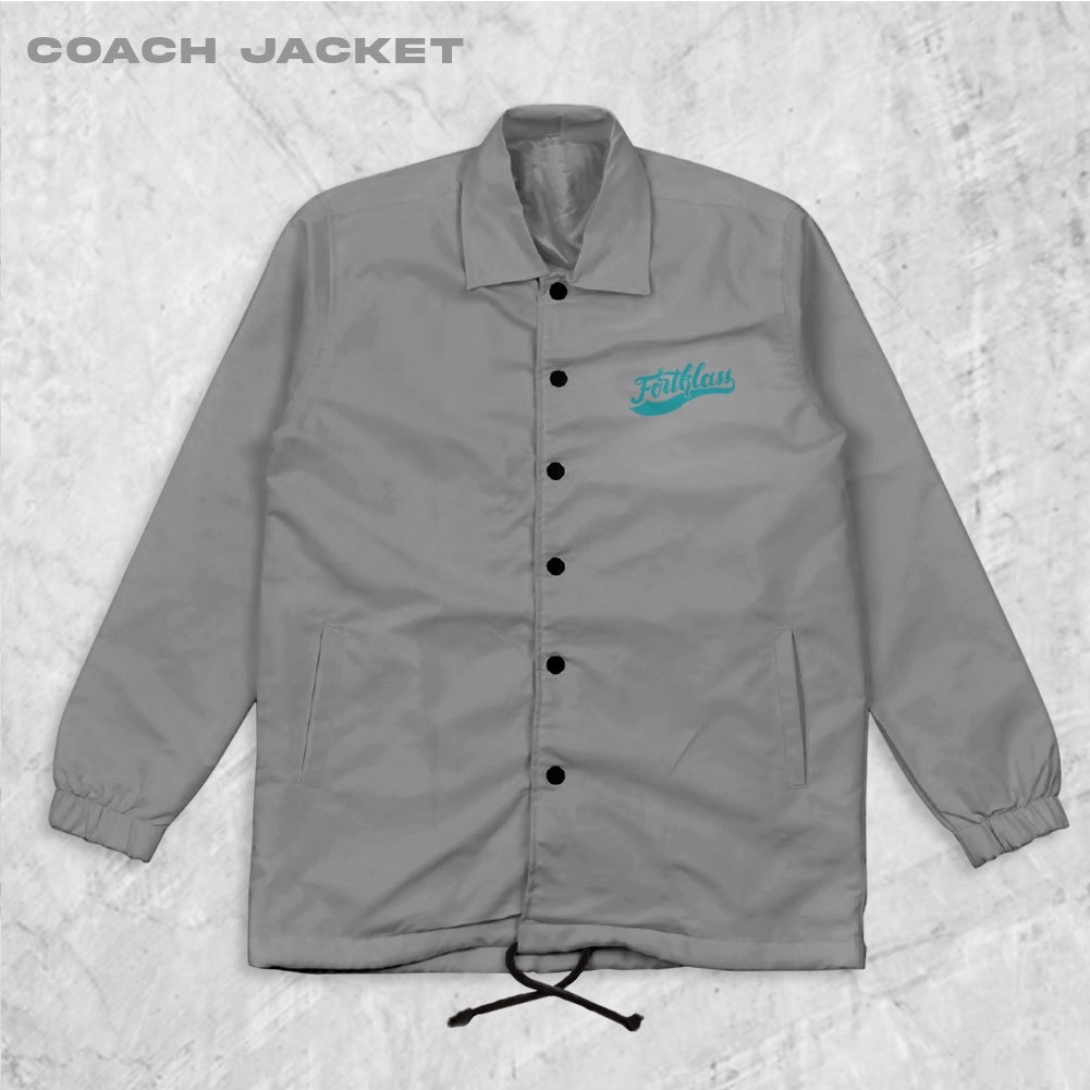 Fortglass SANTA SKATE Coach Jaket Polos Pria Jaket Parasut Unisex Coach Pria Lengan Panjang