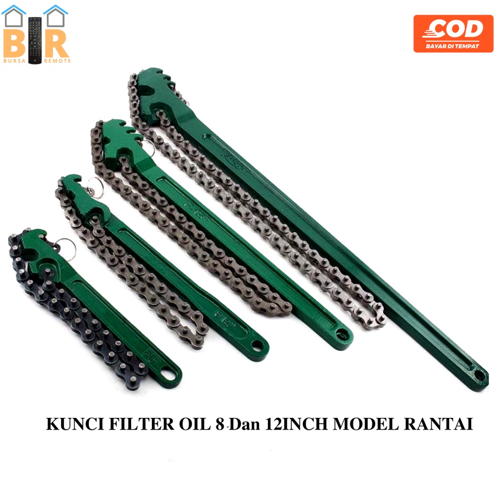 Kunci Oli Filter 8 Dan 12 Inch Tipe Rantai Oil Filteer Wrench