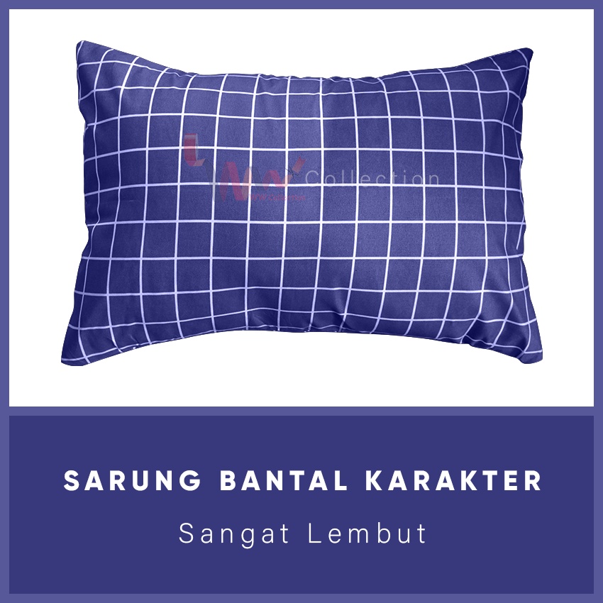 Sarung Bantal Dan Sarung Guling Polos Motif Karakter Motif Kotak