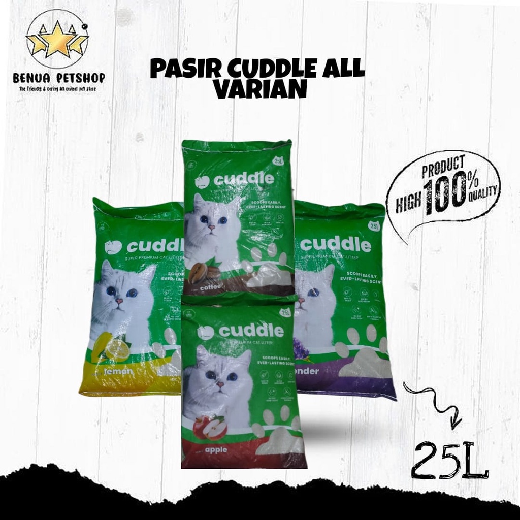 PASIR KUCING PREMIUM CUDDLE ALL VARIAN 25 LITER (GRAB GOSEND)