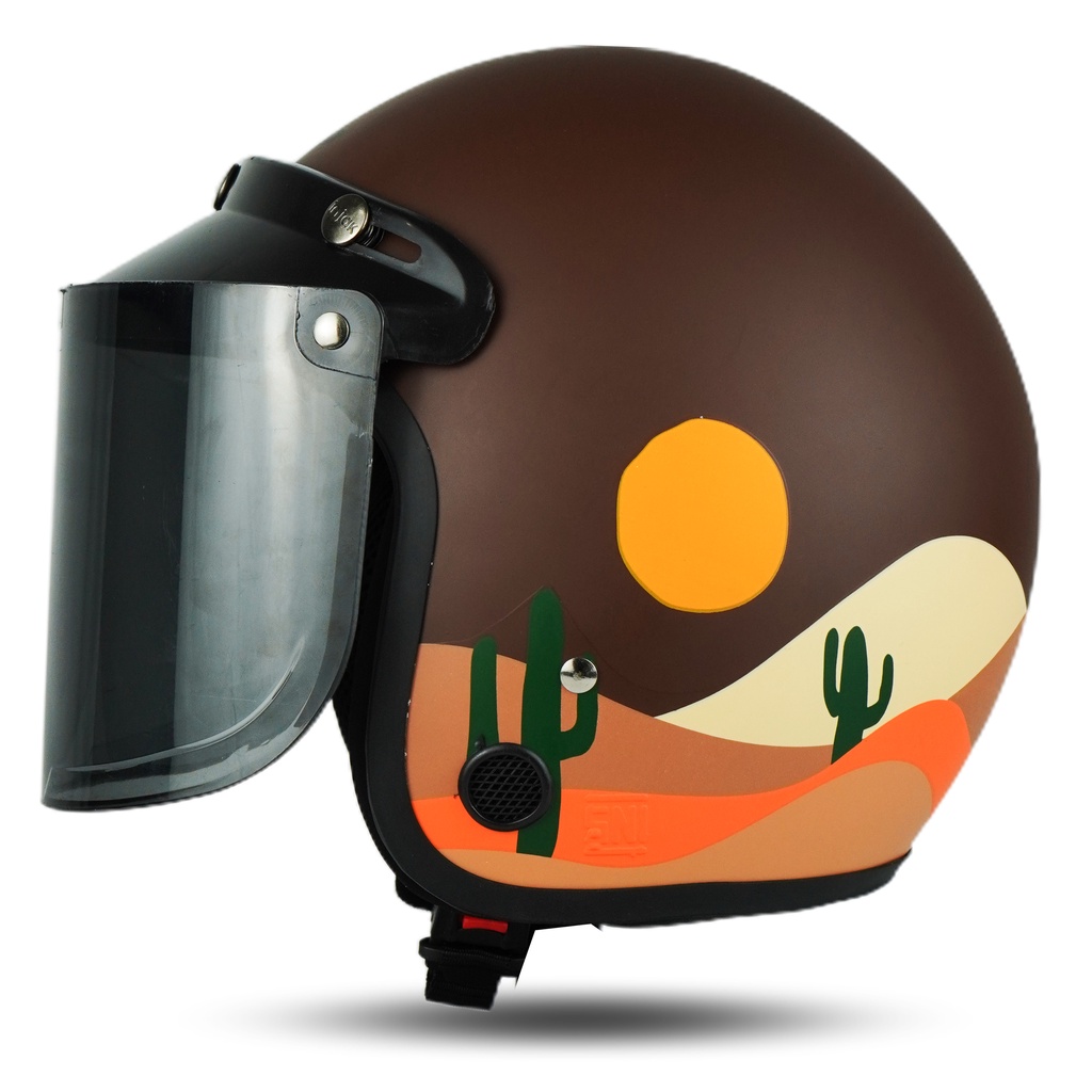 Helm Bogo Retro Dewasa Pria Wanita SNI Terbaru