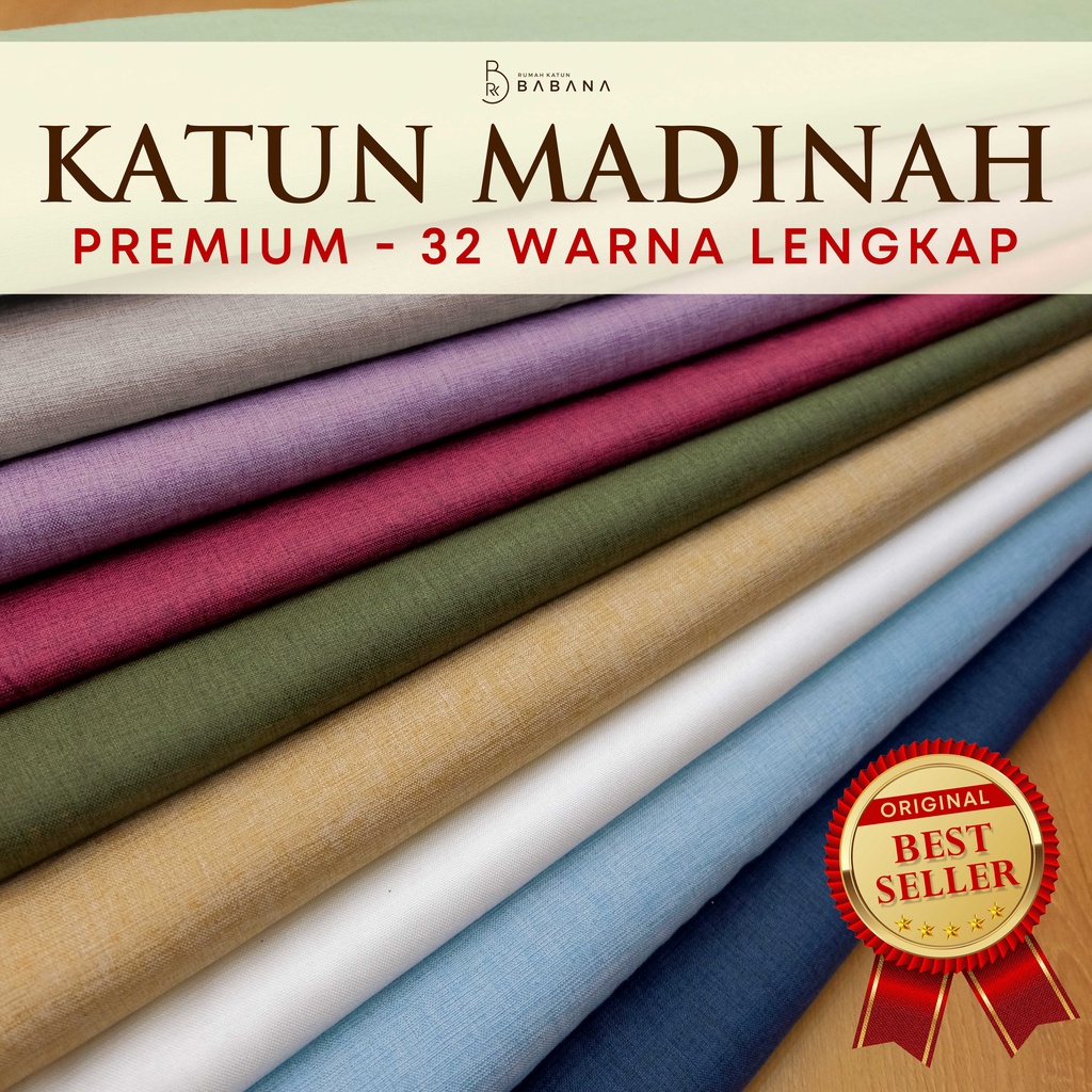 Kain Kemeja Gamis Katun Madinah Polos Warna
