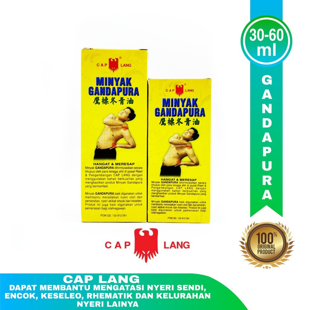 Minyak Gandapura Cap Lang Gondopuro Caplang 30 60 ml