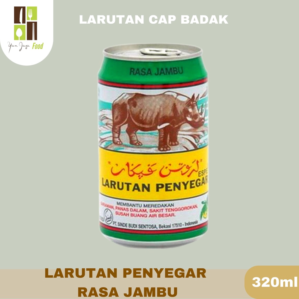 Larutan Cap Badak/Larutan Penyegar Rasa Leci/Jambu 320 ml Kaleng