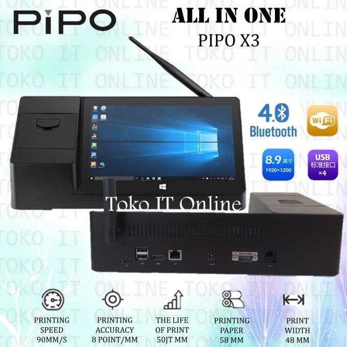 PIPO X3 MINI PC WINDOWS 10 BOX TABLET KASIR POS THERMAL PRINTER 58MM
