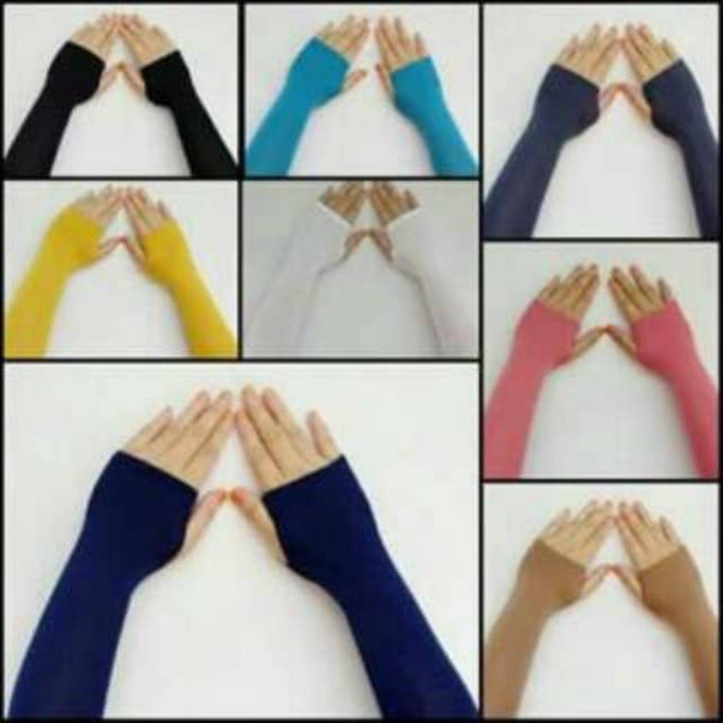 LS 897 - Manset Tangan Jempol Polos Bahan Jersey Inner Dalaman Handsock Sarung Lengan Sleeves