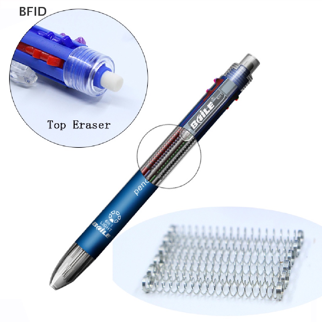 [BFID] Bolpoin 6in1 Multicolor 5warna Bolpen 1pen Pensil Otomatis Dengan Penghapus Untuk Perlengkapan Wrig Kantor Sekolah Alat Tulis [ID]