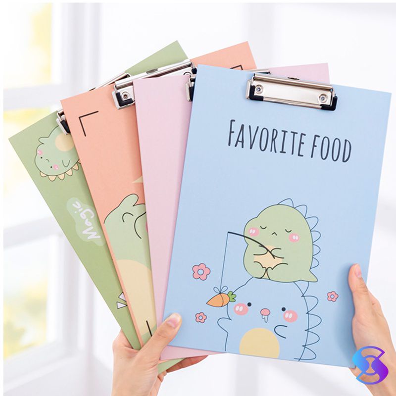 

clip board / papan dada karakter dino papan tulis ujian