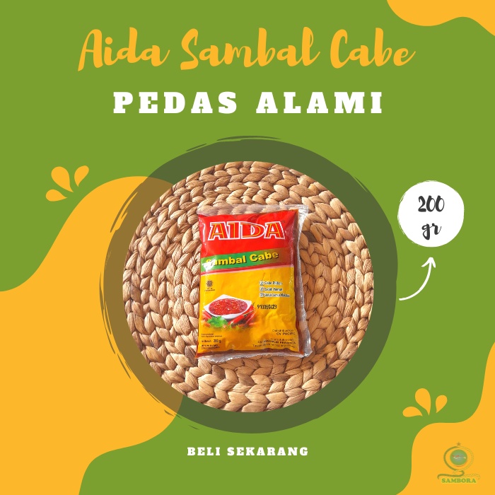 

Aida Sambal Cabe Pedas Gila Sambel Sachet Kemasan 200 g Murah I Bumbu Masak Baso Aci Sambal Instan Bumbu Dapur I Sambora Jaya