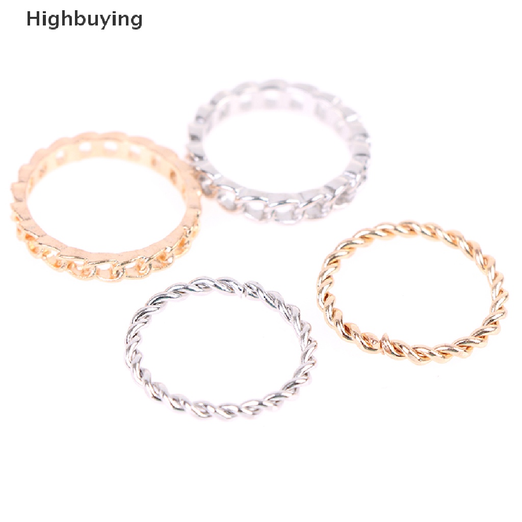 Hbid 10Pcs/set Cincin Kepribadian Fashion Wanita Hadiah Perhiasan Glory