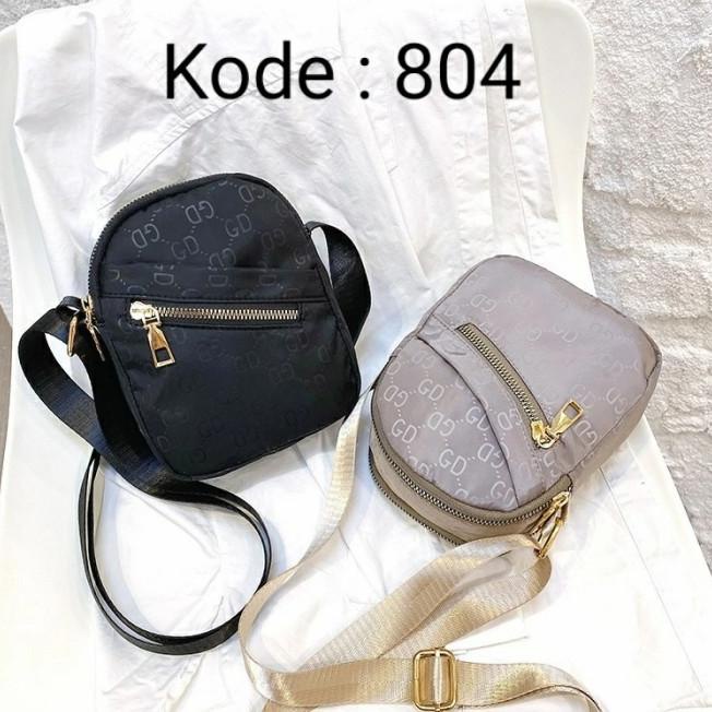 Tas Selempang Wanita Import Warna Hitam Khaki Coklat Merk Ouogi